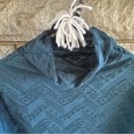 None Women's Teal Long Sleeve 100% Polyester Textured Knit Top Large Photo 4