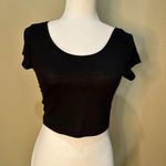 American Eagle Low Back Black Crop Top T Shirt - size small Photo 1