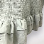 Mable L Pastel Green Mini Dress Badale Smocked Ruffles Satin Coquette Feminine Size L Photo 6