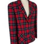 Pendleton Vintage 60'S 100% Virgin Wool Red Plaid Single Breasted Blazer Small Photo 5