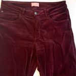 Pilcro  Yaya mid rise crop - velvet edition in wine Photo 2