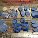 Tarheel Blue Clay Earrings Photo 1