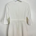 Black Halo  Brooklyn Bell-sleeve Cropped Jumpsuit in White Size US 4 Photo 8