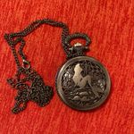 Disney THE LITTLE MERMAID, ARIEL POCKET WATCH, PENDANT, WATCH NECKLACE. PEWTER Photo 0