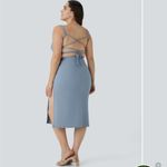 Halara NWT  Softlyzero Airy Ruched Split Backless Lace Up Bodycon Plus Size Dress Photo 1