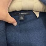 Banana Republic  Silk Blend Unstructured Knit Sweatshirt Blazer, Navy Blue Sz S Photo 7