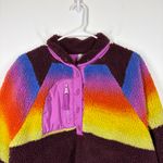 Free People Hit The Slopes Fleece Espresso Combo Jacket Size XS Photo 4