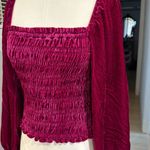 Anthropologie Puff-Sleeved Velvet Blouse Photo 4