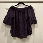 Girl Krazy  Checkered Off The Shoulder Navy Red Top - size L Photo 0