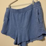 Aerie  Fleece Of Mind High Waisted Sweat Shorts Size XXL blue Photo 3