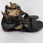 Bed Stu Rustic Artemis‎ Leather Gladiator Sandals 10 Buckle Zipper Ankle Straps Black Photo 3