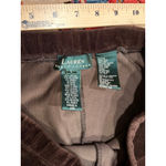 Ralph Lauren Lauren Brown Velour Stretch Pull On Pants Leggings Size L Photo 4