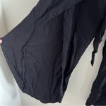 Ava Sky Black Crepe Tie Front Split Leg Pants Aloha Hawaii Boutique Medium Photo 3