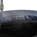 Tory Burch Large York Navy Blue Saffiano Leather Buckle Tote Bag Shoulder Purse Photo 3