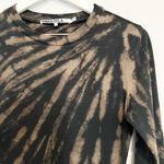 Pam & Gela  Ruched Long Sleeve Dress in‎ Black Alternative Goth Edgy Grunge Small Photo 3