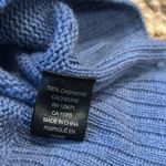 360 Cashmere Blue Turtleneck Sweater Split Back Size Medium Photo 5
