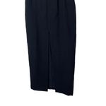 Ellen Tracy Vintage Wool Maxi Skirt Black Front Slit Classic Skirt Size 8P Photo 1