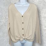American Eagle Outfitters Cream Button Cardigan Sweater Small Photo 0