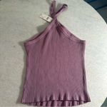 Anthropologie NWT  T.La Lavande Sleeveless Ribbed Halter Tank Top Size M Photo 6