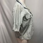 Obey  Serena Striped Utility Shirt Womens Medium Cotton Casual Preppy summer Photo 5