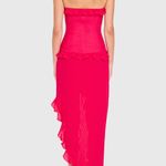 Amanda Uprichard  Anessa Gown strapless midi dress high low hem size medium Photo 2