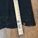 Silk blend little black dress with lace trim hem, size 8 Photo 13