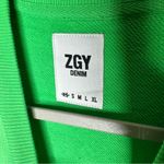 ZGY DENIM Zee Oversized Sweatshirt Electric Green NWT in XS Photo 1
