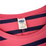 Old Navy  Coral Orange Blue T-Shirt Dress Medium Photo 4