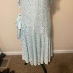 Adorable 🥰 Baby blue vintage lace bias cut sweetheart lace midi prairie dress Photo 3