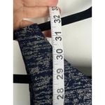 Emerald Sundae  Navy Sparkle Knit Bodycon Mini Dress Sleeveless Scoop Neck Photo 8