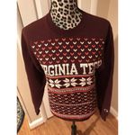 Champion Virginia Tech Sweatshirt Womens Sz XS Holiday Snowflake Vintage READ G6 Photo 2