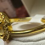 Stunning Setting Lab Created Yellow Citrines and White Topaz on a Solid .925 GP Gold Photo 6