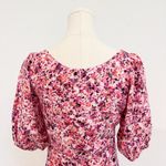 NWT Stillwater Women's Pink‎ Puff Sleeve Square Neck Floral Dress Size Medium Pink Photo 7