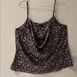 Zenobia  Black and Pink Floral Camisole Photo 0