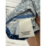 Ann Taylor Black Royal Blue Cheetah Leopard Animal Print Top Blouse M Wrap Photo 2