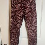Balance Collection Balance Collections Pink All Over Cheetah Print Stretchy Yoga Gym Leggings Sz L Photo 1