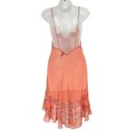 Victoria's Secret Victoria’s Secret Sheer Lace Trim Slip Dress Sz Medium Peach Intimates Photo 2