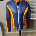 MOTHER HIGH FLYER JACKET small in bold tricks RETRO 70s Blue Photo 3