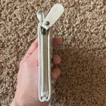 COCHNI Italy Silver Braided Leather Coin Pouch Small Zip Pouch Wristlet Dust Bag Photo 11