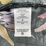 Time & Tru Black Pink Yellow Floral Cotton Off the Shoulder Tiered Maxi Dress Photo 5