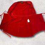 Reformation  100% Silk Red Wrap Mini Dress Photo 7