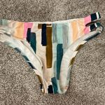 The Bikini Lab Bandeau Bikini Swimsuit Top& Cutout Hipster Bottom in Paint Party,S Photo 6