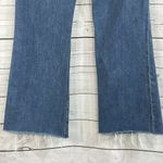 Current/Elliott Current Elliott SZ 28 Jeans Wide Leg Raw Hem Medium Wash Faded Mid-Rise Blue Photo 3