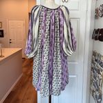 Rhode sita patchwork balloon sleeve trapeze dress Purple Size M Photo 4