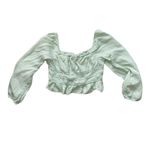 Wild Fable Puffer Sleeve Crop Top Size L Photo 2