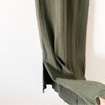 Vitamin A West Organic Ribbed Midi Dress in Olive Green Photo 4