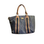 Tommy Hilfiger  Tote Bag Signature Monogram Canvas Leather Trim Tan Photo 1