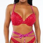 Savagexfenty Rihanna’s Savage X Fenty Ribbon Writing Push-Up Bra, Size 40DDD New w/Tag Photo 0