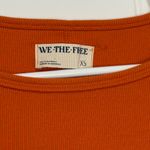 We The Free Lucy Layering Top Orange 3/4 Sleeves Slightly Cropped Boatneck XS Photo 5