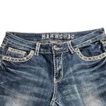 Miss Chic Cropped Blue Jean Women's Size 13 Embroidered Studs Medium Wash Denim Photo 2